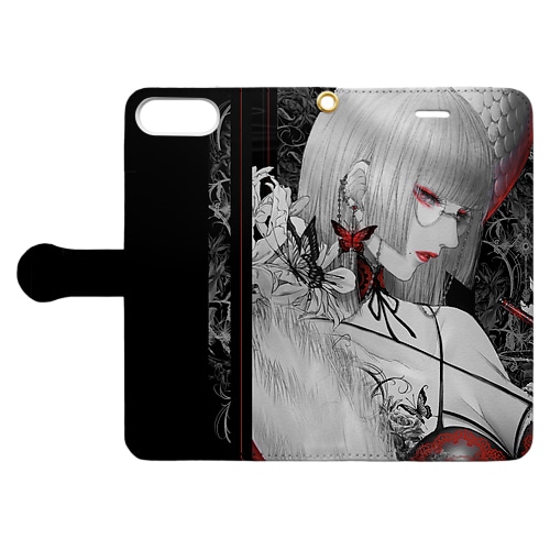 白蛇と白百合 Book-Style Smartphone Case