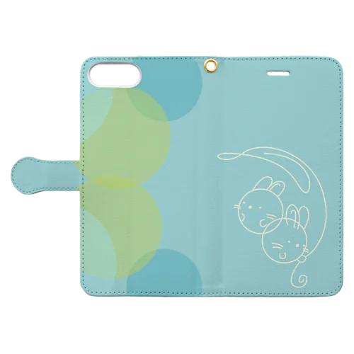 玉うさぎ（夏 & 海） Book-Style Smartphone Case