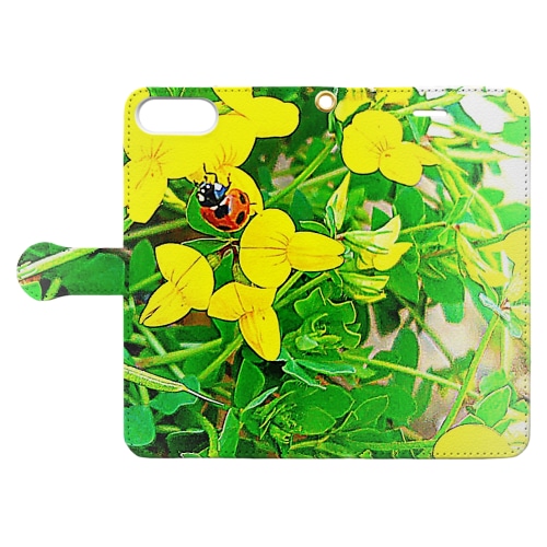 てんとう虫とミヤコグサ Book-Style Smartphone Case