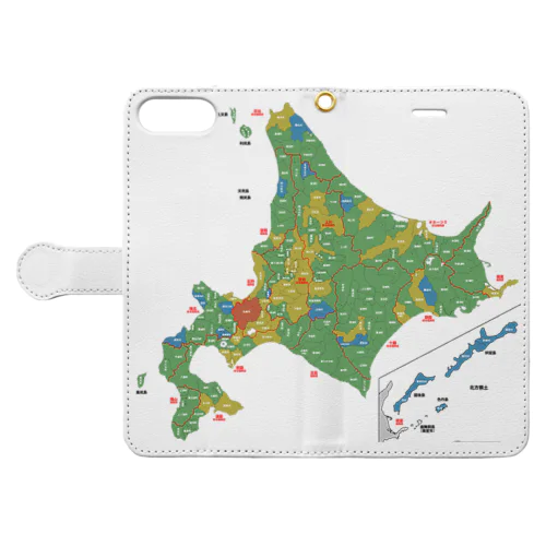 北海道179市町村地図 Book-Style Smartphone Case