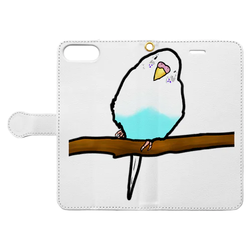 眠たいインコ① Book-Style Smartphone Case