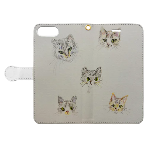 小粋な5cats 手帳型スマホケース