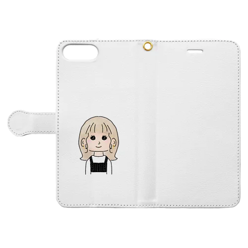 金髪の女の子 Book-Style Smartphone Case