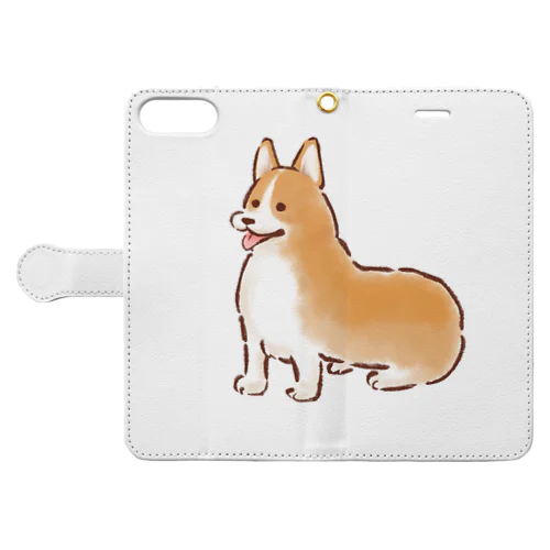 犬のスマホケース Book-Style Smartphone Case