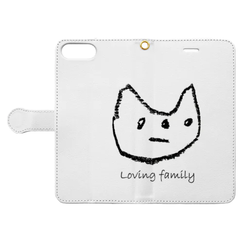 猫は家族 Book-Style Smartphone Case