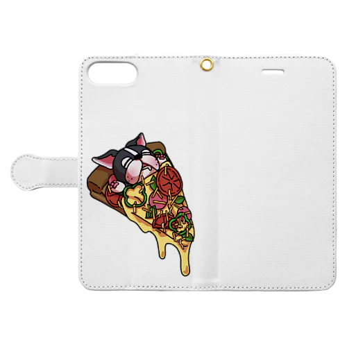 おいしいボステリpizza Book-Style Smartphone Case