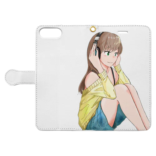 ヘッドフォンの少女A Book-Style Smartphone Case