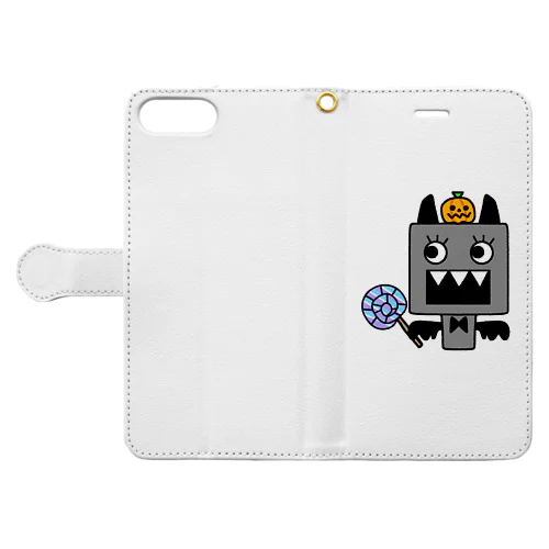 かぼちゃ乗せ ハッピーハロウィンよそ見モンスターベビー Book-Style Smartphone Case