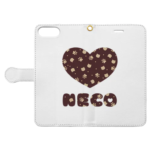 ❤︎NECO ミルクチョコ風 手帳型スマホケース