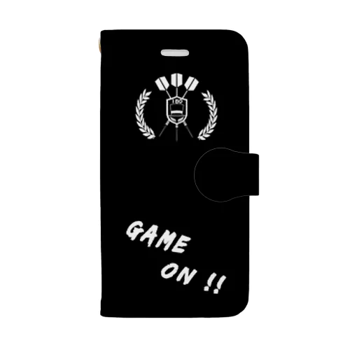 DARTS　ALL　AWARD　～BLACK～iPhone 6 / 6s / 7 / 8 / X / XS / 11 Pro / SE(第2・第3世代) / 12 mini / 13 mini専用 手帳型スマホケース