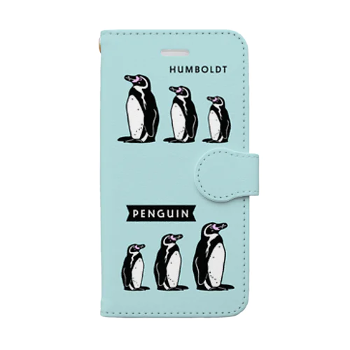 フンボルトペンギンの手帳型スマホケースその３ Book-Style Smartphone Case