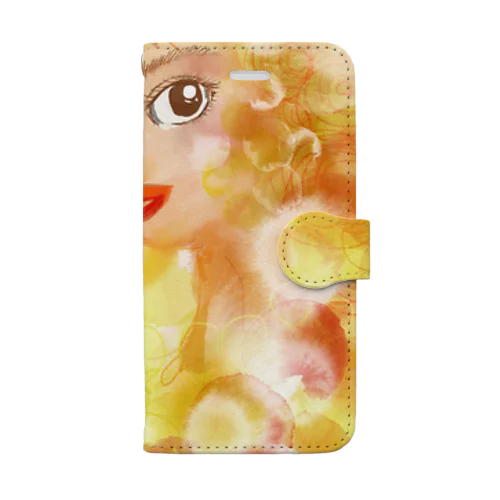 mihoret  mode  檸檬色 Book-Style Smartphone Case