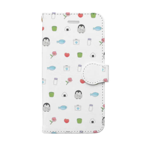心くばりペンギン / もちものver. Book-Style Smartphone Case