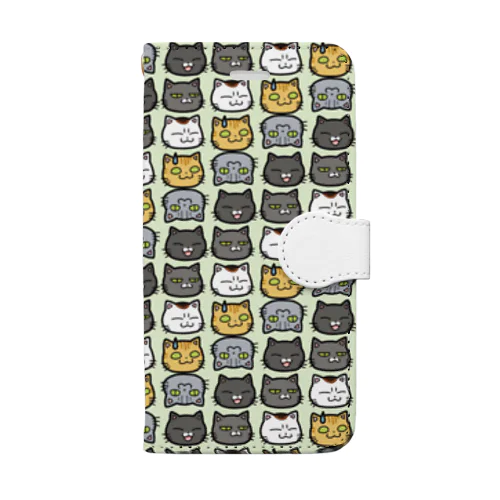 ぎそねこパターン Book-Style Smartphone Case