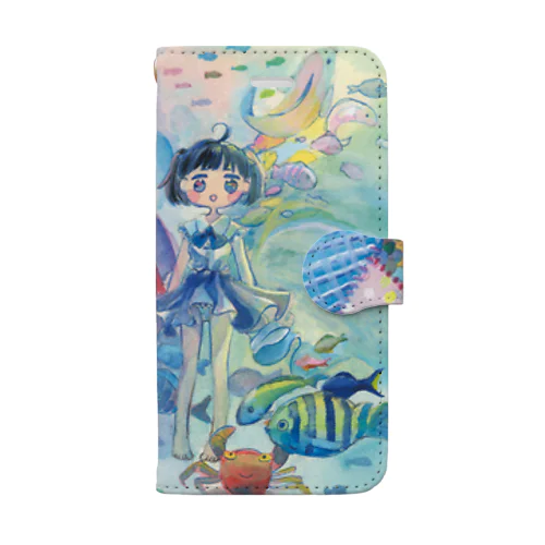 お魚ワンピース Book-Style Smartphone Case