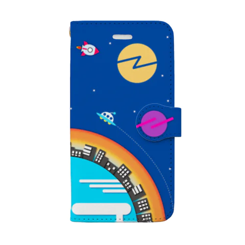 宇宙は広い Book-Style Smartphone Case