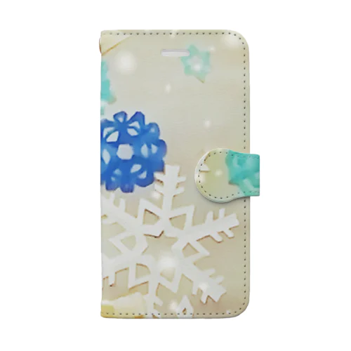 雪の結晶❄️ Book-Style Smartphone Case