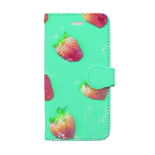 いちごだらけ Book-Style Smartphone Case