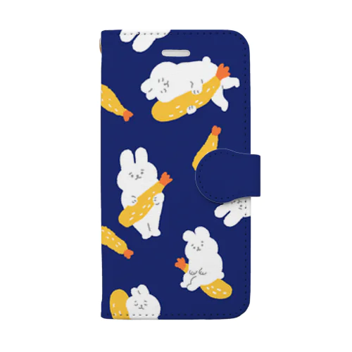 エビフライとうさぎ Book-Style Smartphone Case