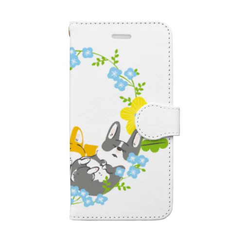 ねむねむコーギー Book-Style Smartphone Case