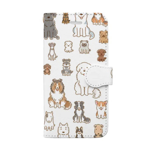ワンコ大集合 Book-Style Smartphone Case