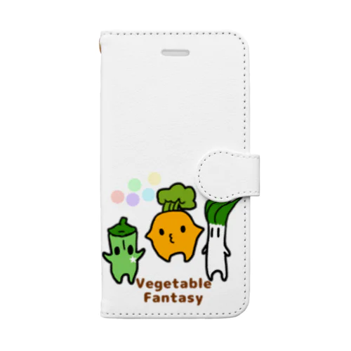 Vegetable Fantasy ｰニンジン・オクラ・ネギｰ Book-Style Smartphone Case