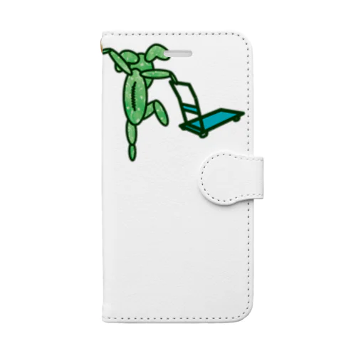 鈴木さんに台車を取られる佐藤さん Book-Style Smartphone Case