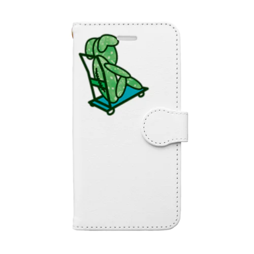 台車に乗る鈴木さん。それを見送る佐藤さん。 Book-Style Smartphone Case
