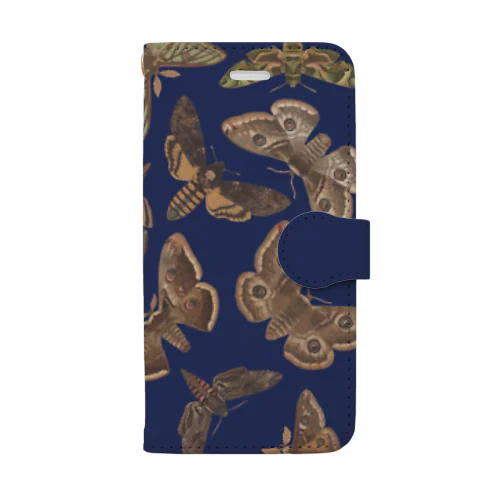 欧州の蛾（青） Book-Style Smartphone Case