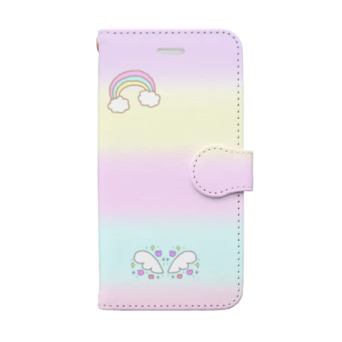 ✩ゆめかわ✩レインボー✩ Book-Style Smartphone Case