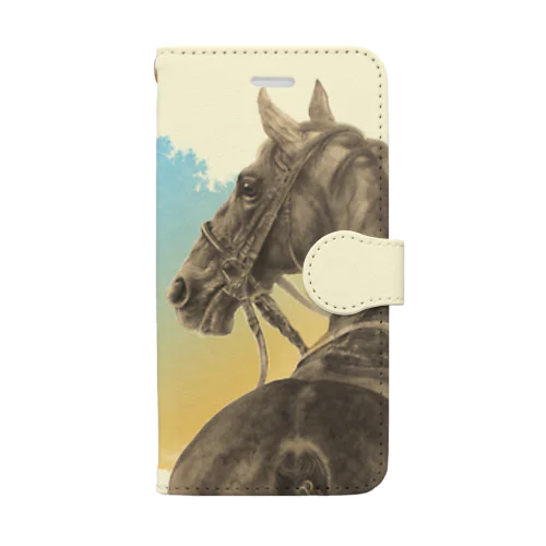 サラブレッドの肖像画 Book-Style Smartphone Case