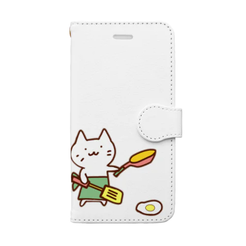 じろにゃん 趣味はお料理 Book-Style Smartphone Case