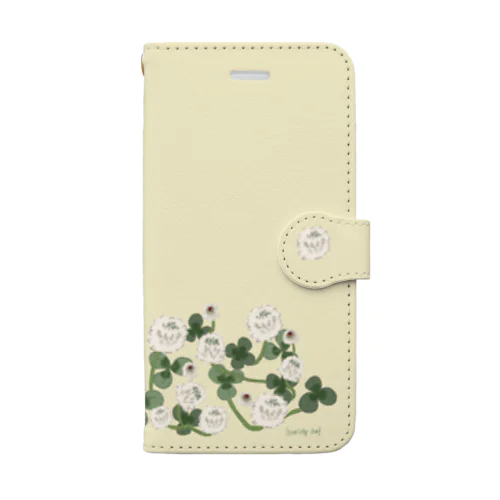 シロツメクサ Book-Style Smartphone Case