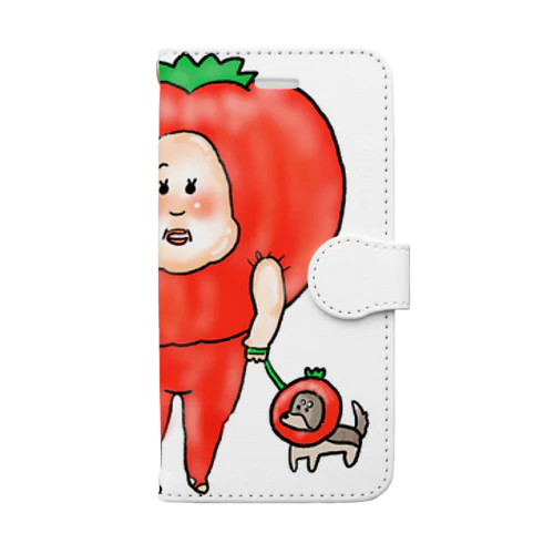 もちもちトマト🍅 Book-Style Smartphone Case
