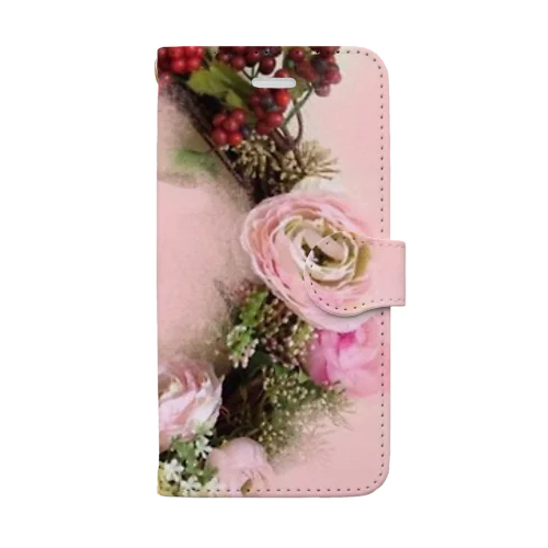 ラナンキュラスリース２ Book-Style Smartphone Case