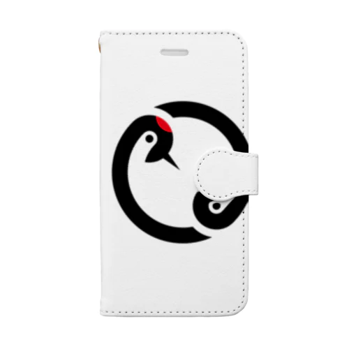 ツルカメ白 Book-Style Smartphone Case