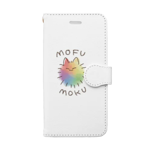 レインボーもふモク Book-Style Smartphone Case