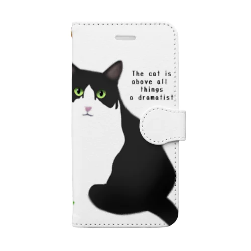ハチワレ猫 猫山さん1 Book-Style Smartphone Case