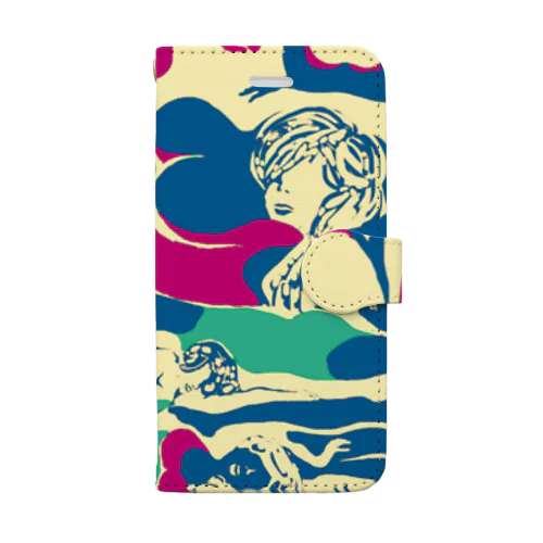 Lady_marble_blue Book-Style Smartphone Case