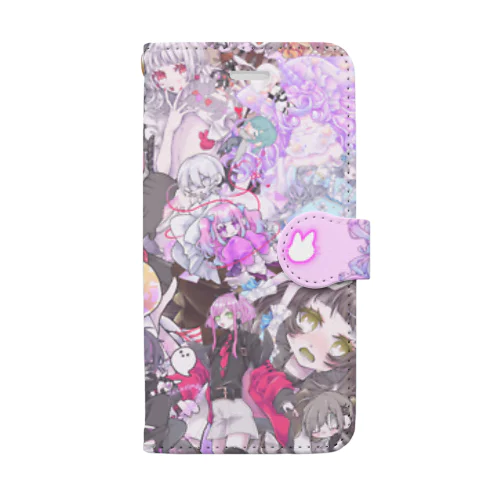 ねこgirl×boy Book-Style Smartphone Case