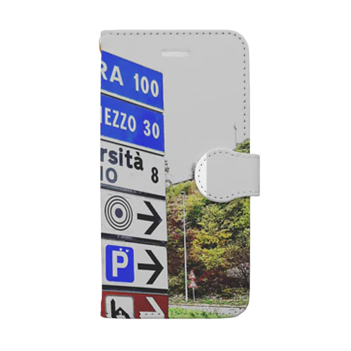 ラクイラの道路標識 Book-Style Smartphone Case
