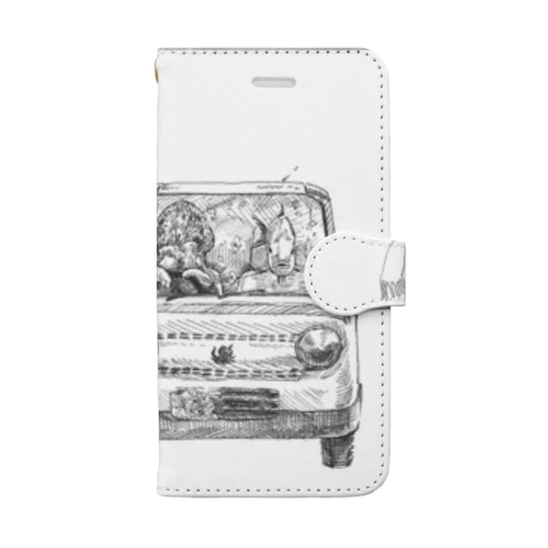 隣の車が何だかおかしい Book-Style Smartphone Case