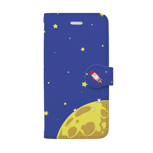 ちいさいくまと宇宙　手帳型スマホケース Book-Style Smartphone Case