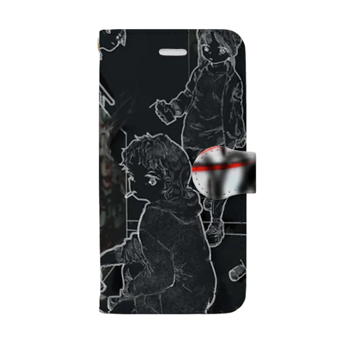 落書き不良少女 Book-Style Smartphone Case