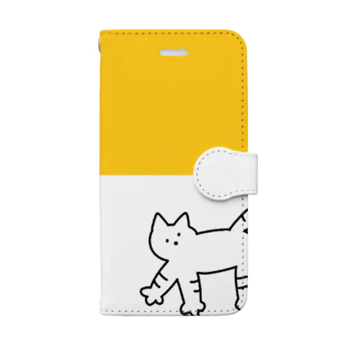 ねことはんぶんきいろ Book-Style Smartphone Case