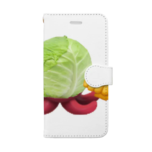 キャベツタコ殴りマン Book-Style Smartphone Case