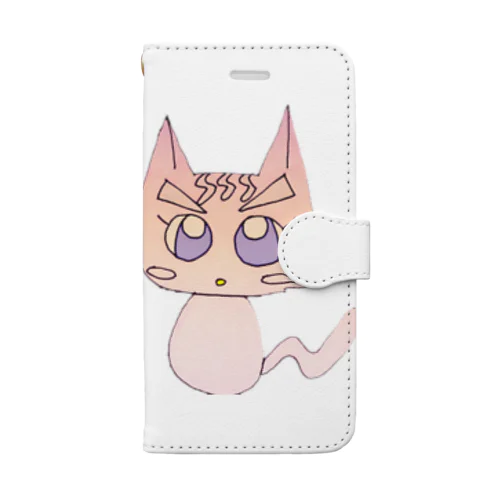 ピンクの猫さん Book-Style Smartphone Case