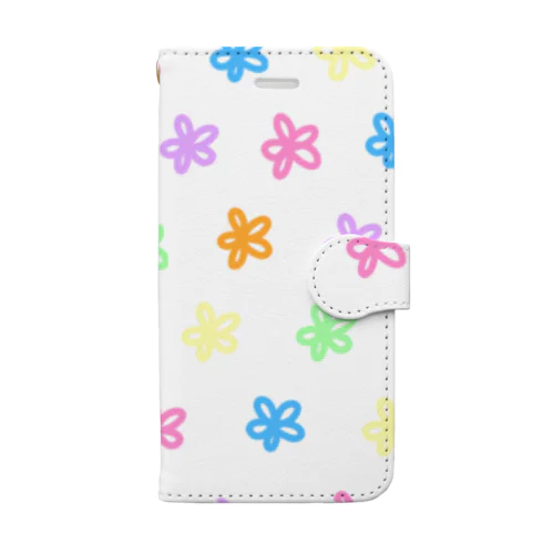 おはな柄 Book-Style Smartphone Case