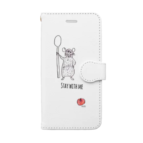 ネズミ&リンゴ　限定1点‼️ Book-Style Smartphone Case