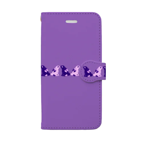 勾玉うさぎさん/紫 Book-Style Smartphone Case